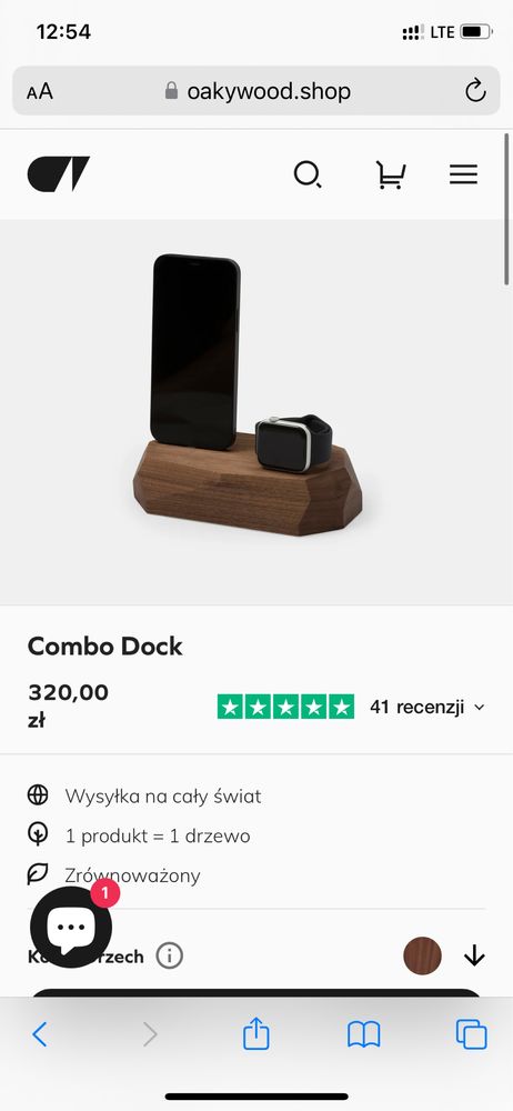 Zestaw oakywood Monitor Stand i Combo Dock orzech