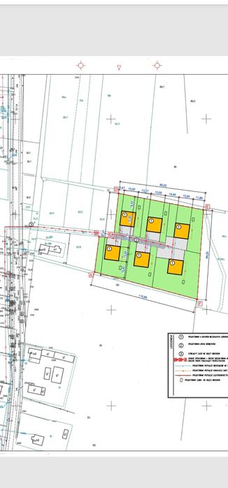 Działka budowlana.. 6x domów