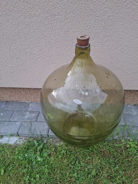 Butla balon na wino 40+litrów  prl oliwkowa