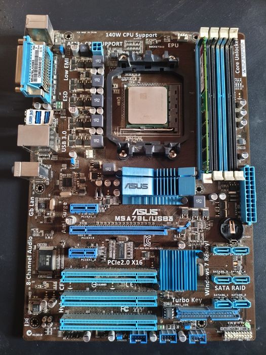 Amd athlon x3 + asus am3+ + 4gb ram + кулер