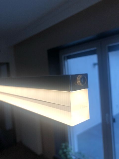 Lampa wisząca LED, stal nierdzewna