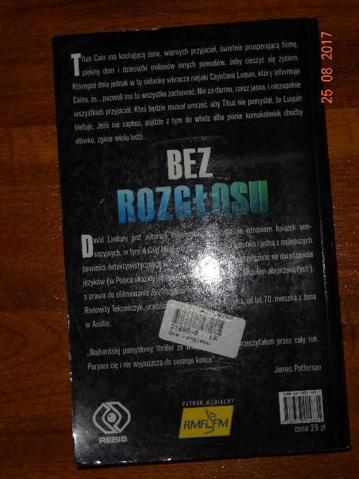 Książka "Bez rozgłosu" David Lindsey