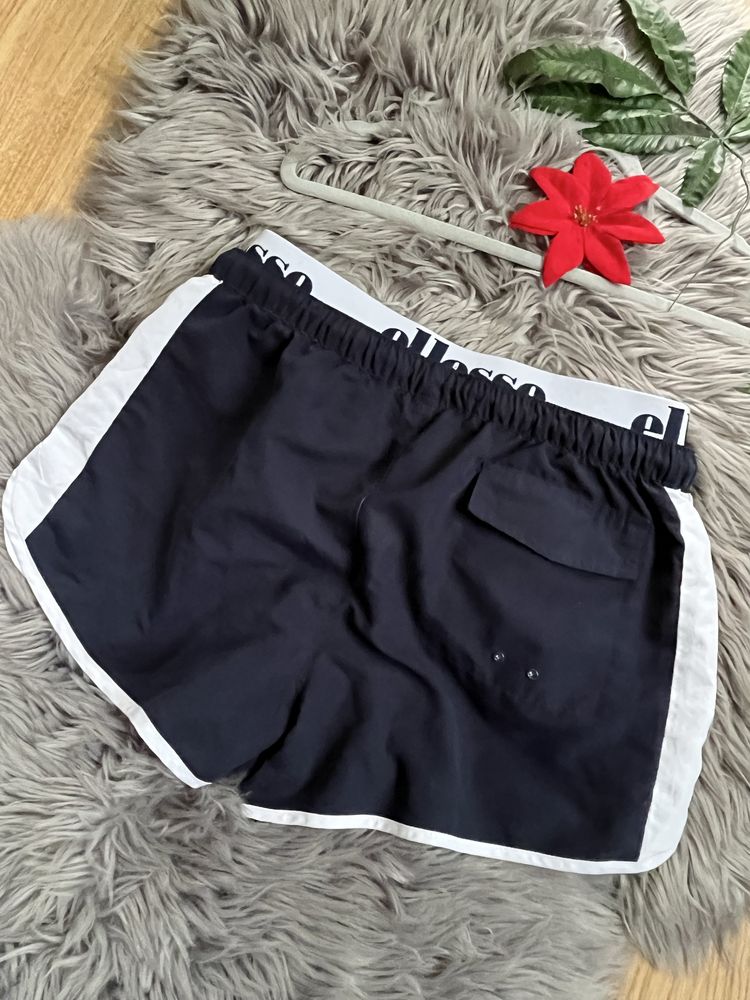 Ellesse spodenki sportowe szorty granatowe L z gumą logo
