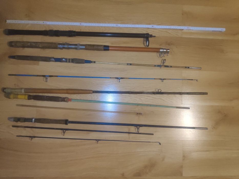 Wędki, zestaw wędek dla miłośnika , hobbysty , PRL