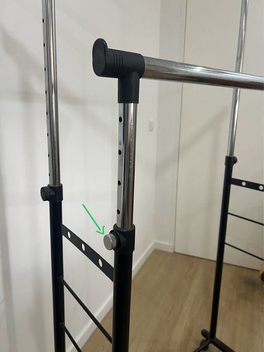 Bengaleiro duplo em aço com altura regulável