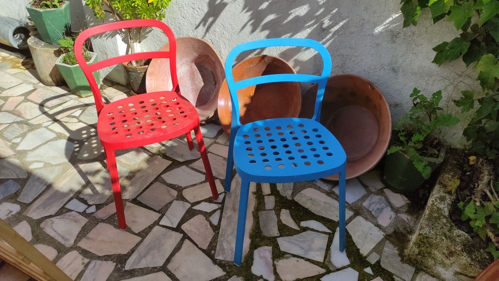 2 cadeiras metalicas