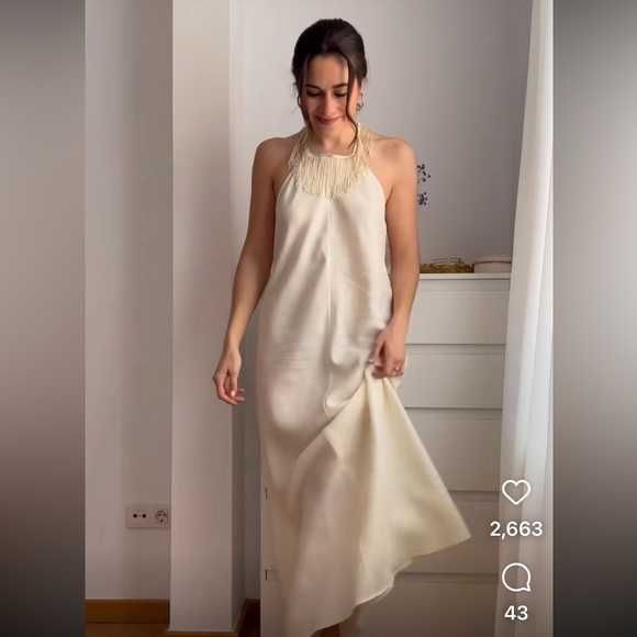 Розкішна лляна сукня з бахромою Zara - limited edition