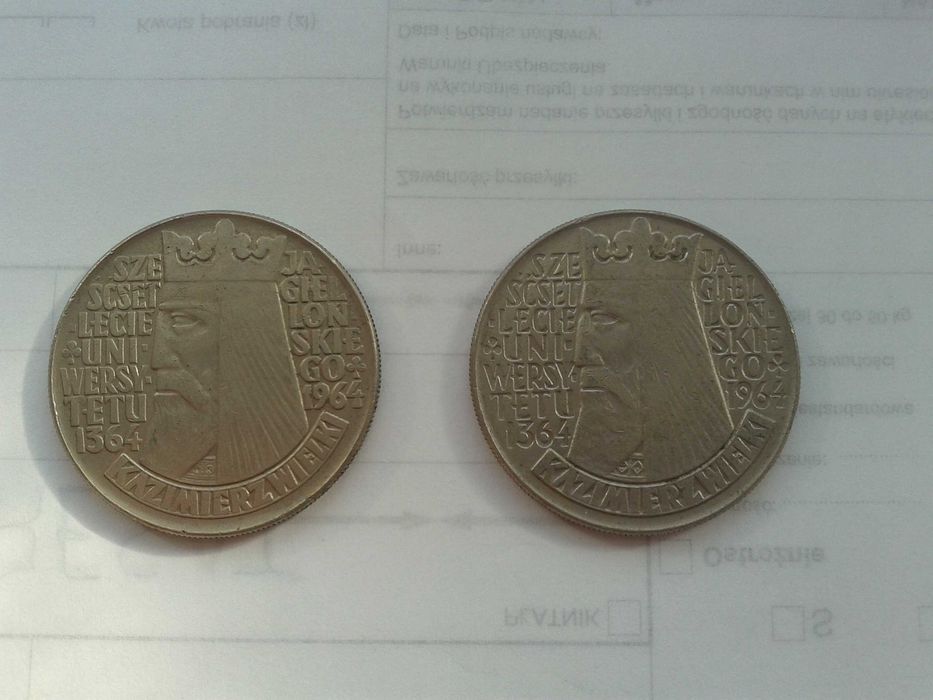 Monety kolekcjonerskie obiegowe PRL Kazimierz Wielki 1964 r.