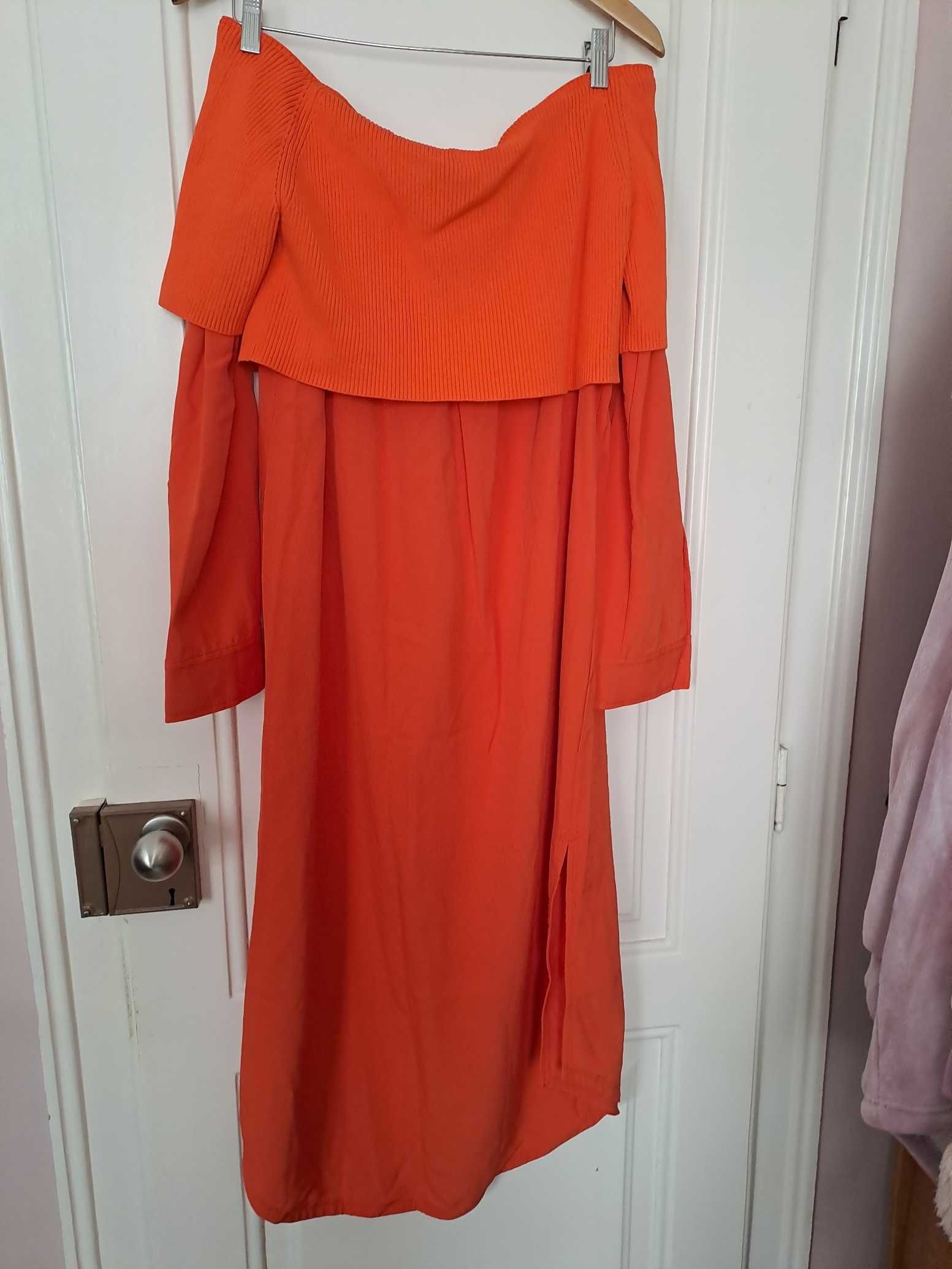 Vestido Laranja. DKNY. Tamanho L