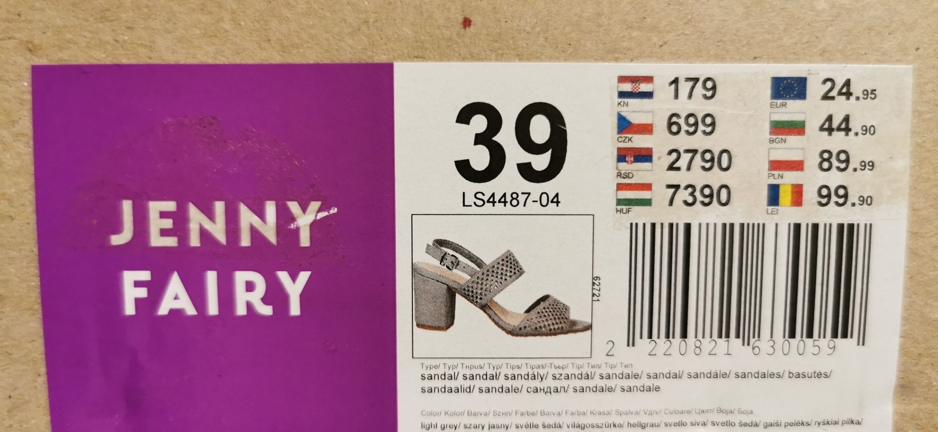 Śliczne nowe sandały 39 Jenny Fairy zamszowe