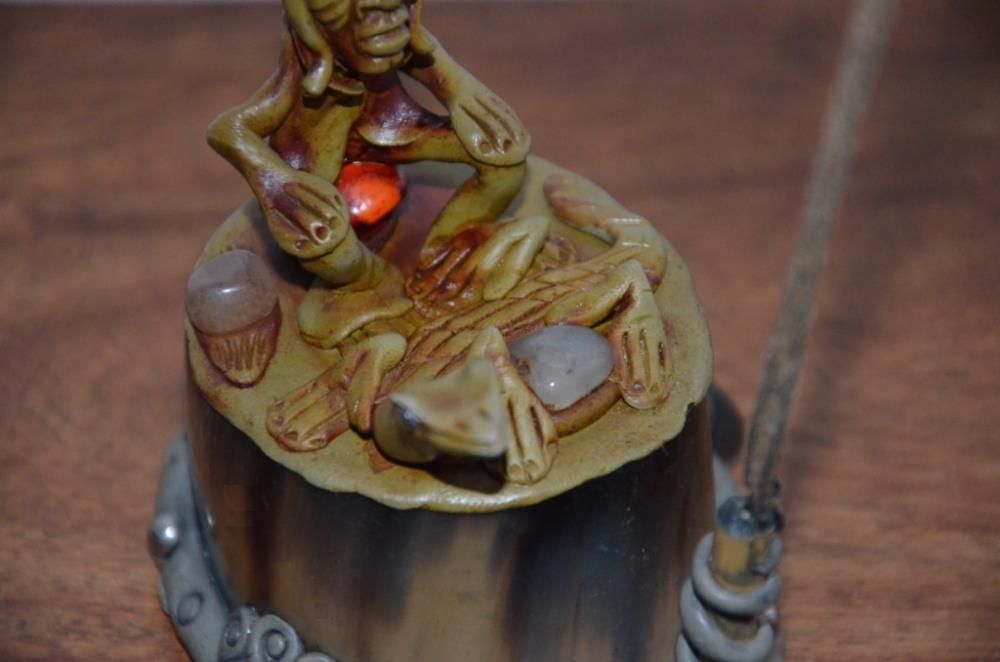 Suporte de Incenso em stick – Vertical - Artesanal – Bambu – Bruxo