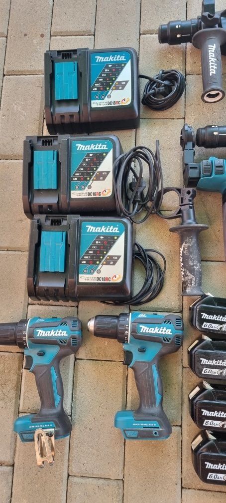 Makita 18V - zestaw narzędzi akumulatorowych