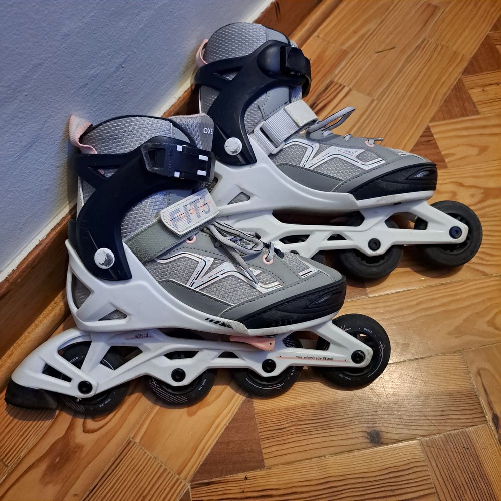 Patins + protecões - Tam: 35-38 - Fit3 Oxelo