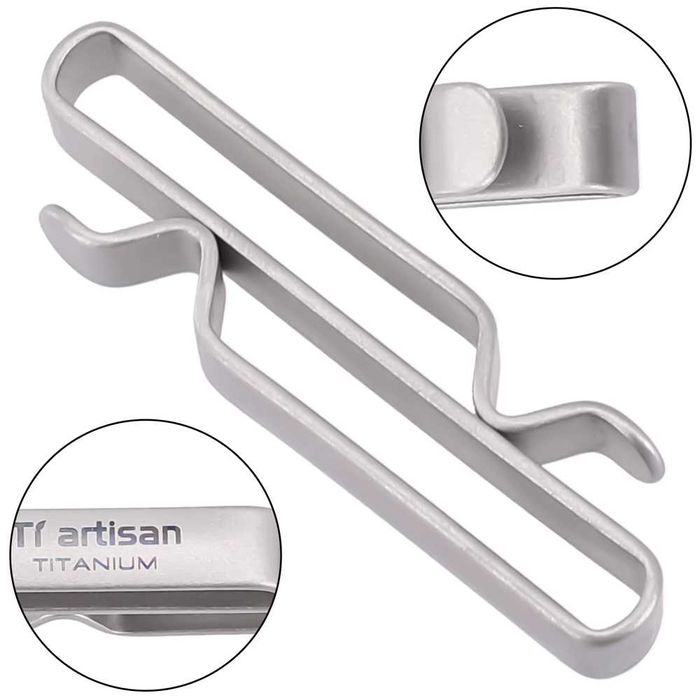 EDC Титанова кліпса затискач Tiartisan для поуча ключів клипса карабін