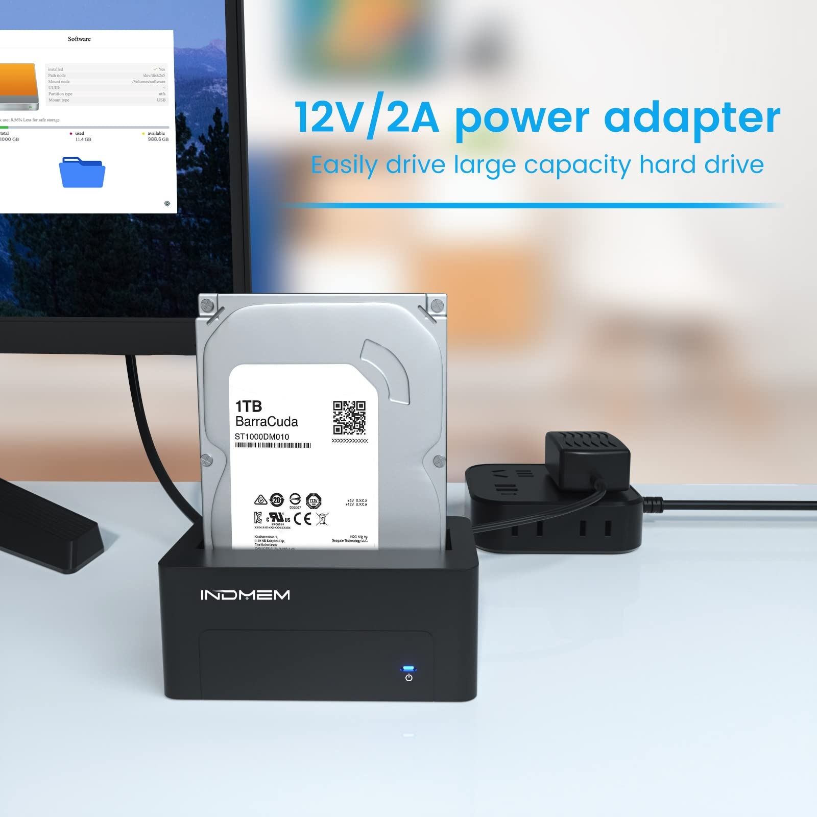 Станция для жостких дисков INDMEM SAS - USB 3.0 для 2,5/3,5