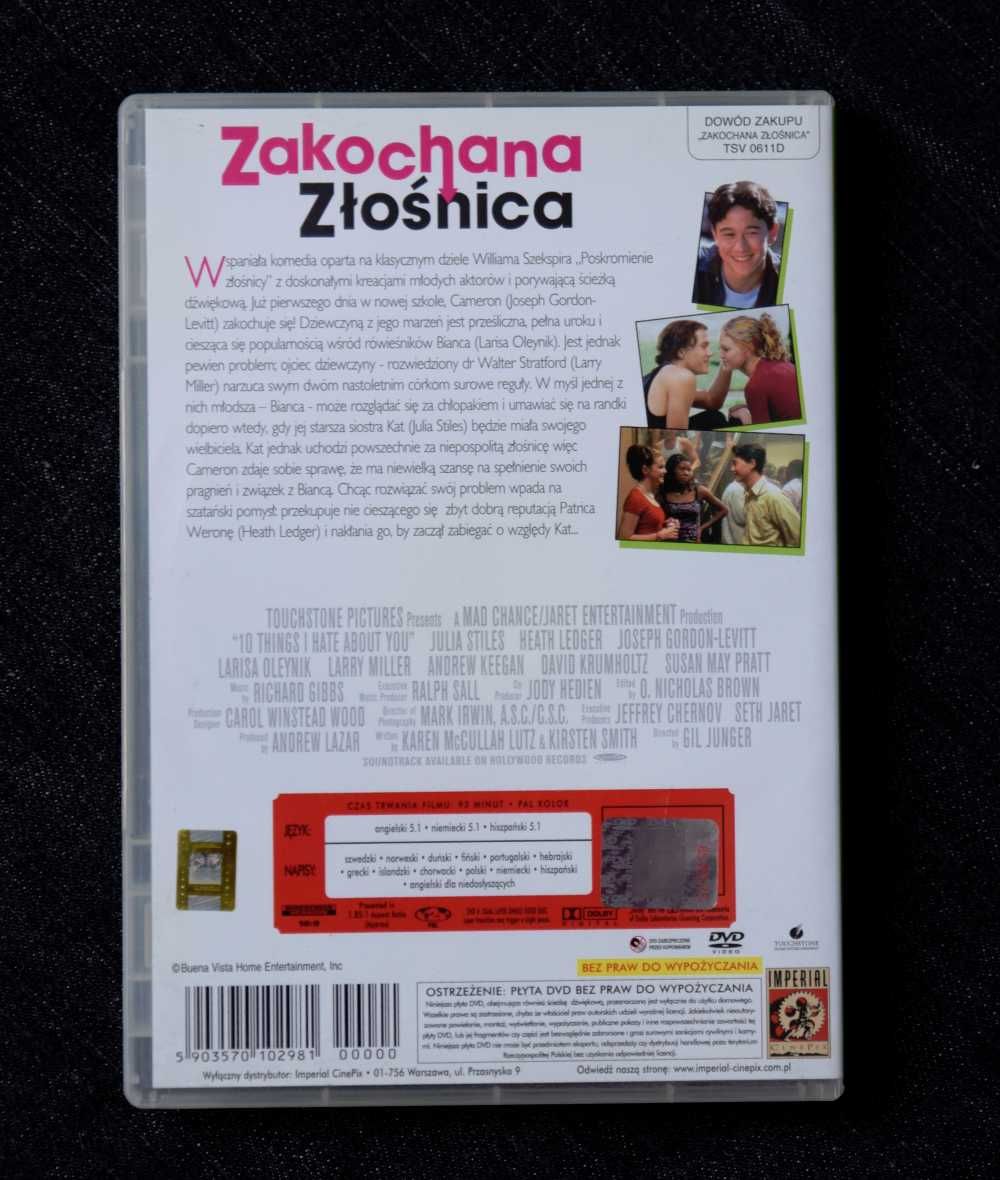 Film DVD "Zakochana Złośnica"