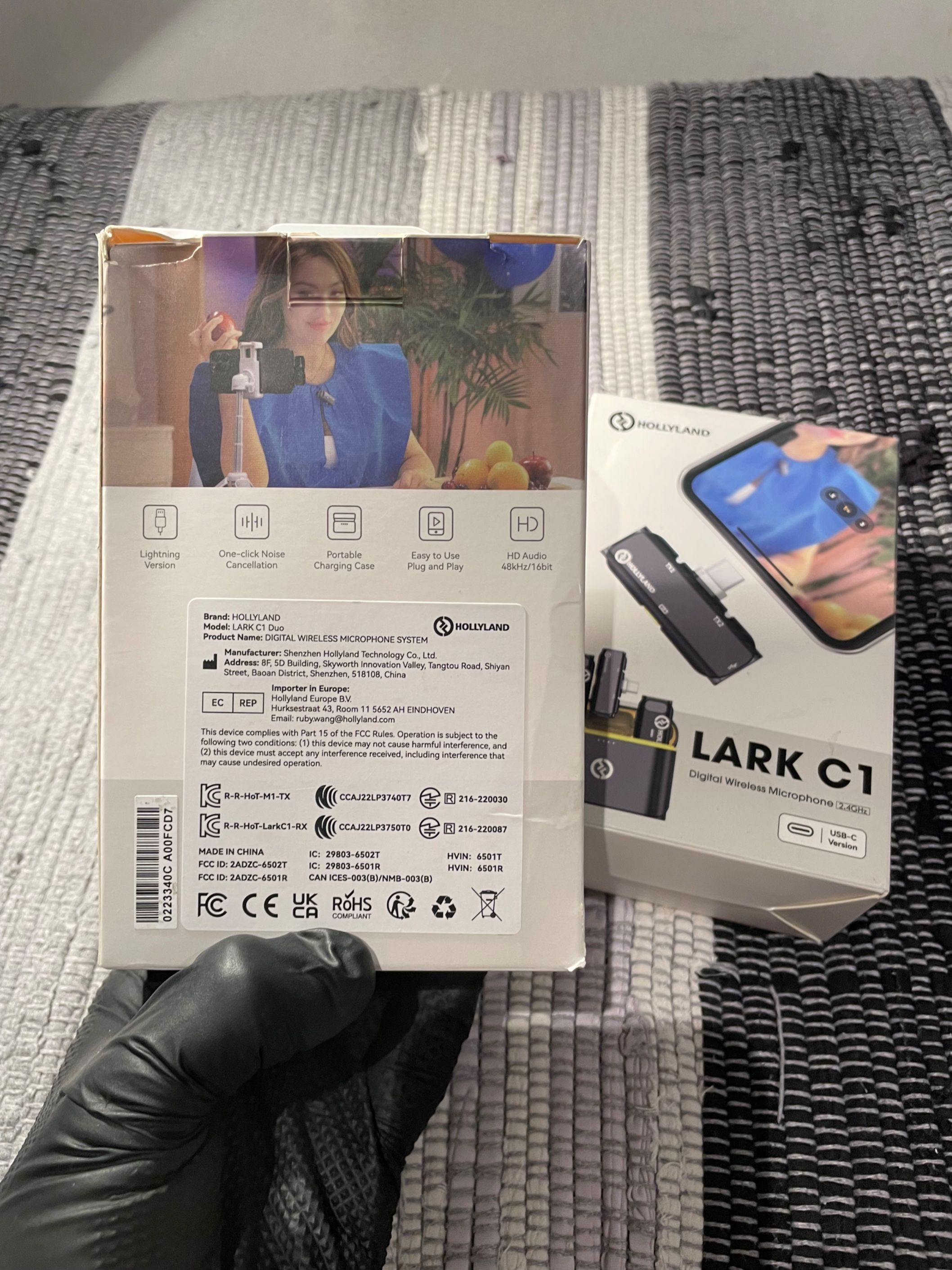 Hollyland Lark C1 Duo bezprzewodowy mikrofondla systemu Android/IOS