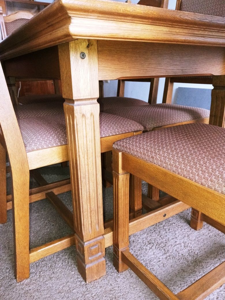 Stół + krzesła dąb