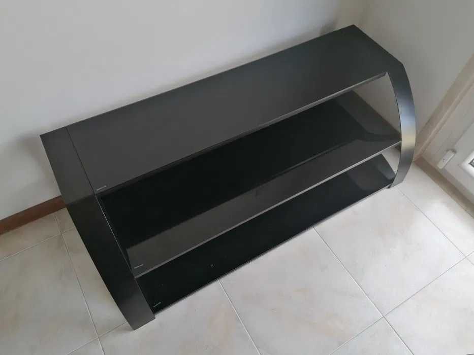 Movel de TV vidro preto