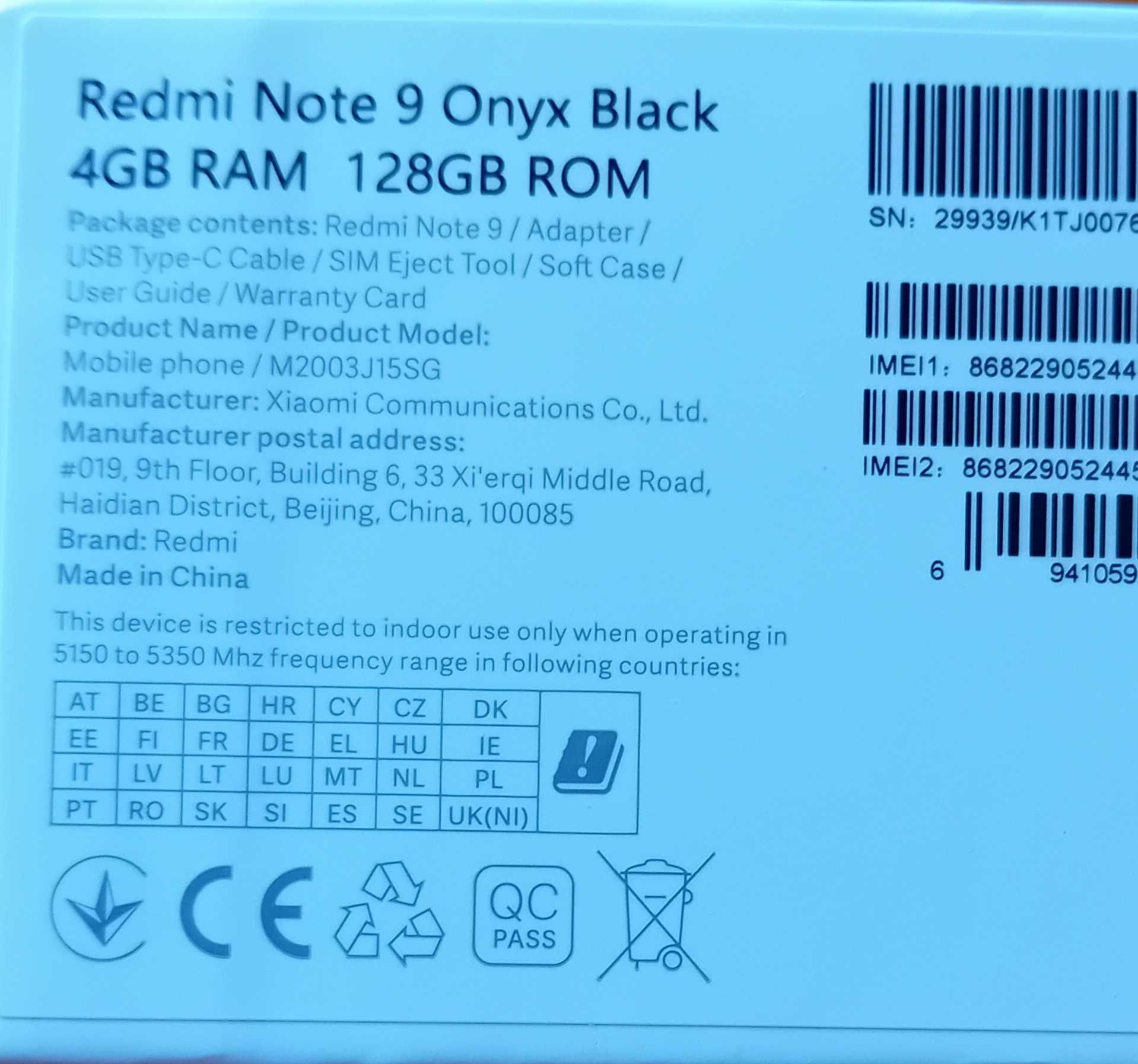 Xiaomi Redmi Note 9 Dual SIM