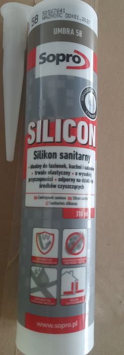 Silikon sanitarny biały.
