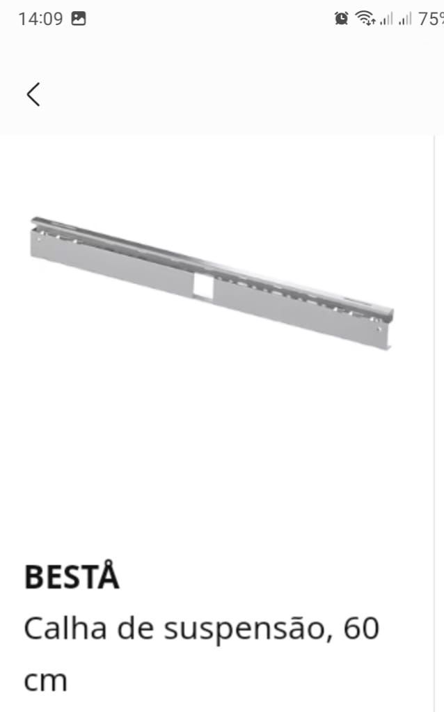 Calhas suspensão Ikea Bestå