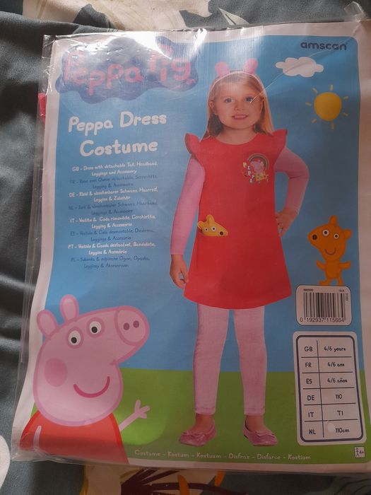 Strój świnki peppy karnawałowy rozmiar 104