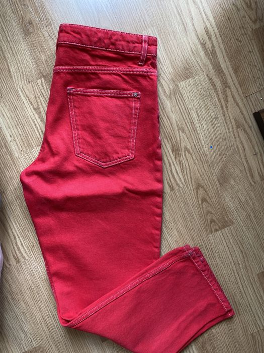 Штани, джинси Mango, 40 розмір, червоні джинси