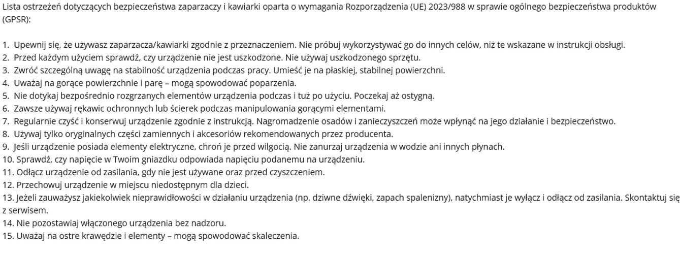 Kawiarka ITA zaparzacz na 12 kaw 600ml stalowa
