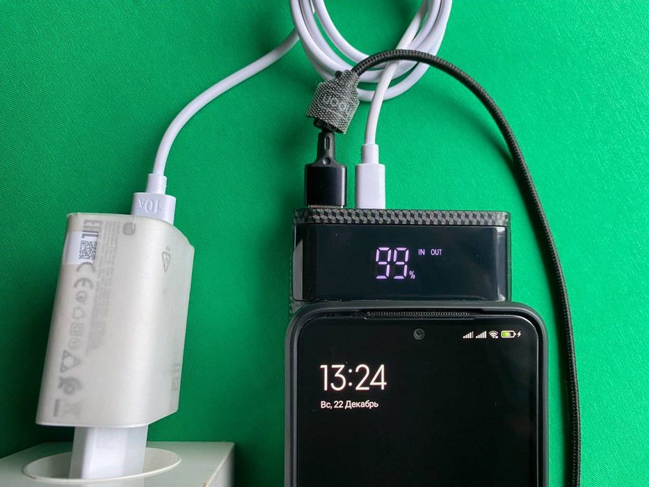 Повербанк 25600 мАг, Швидка зарядка QC 3.0, 22.5W,  Корпус повербанка