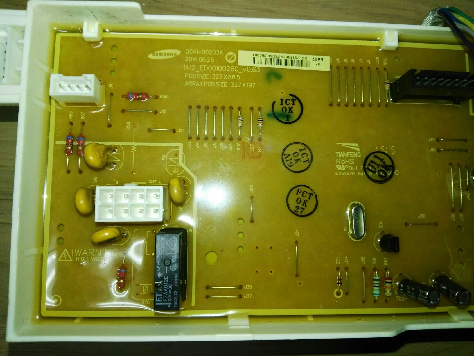 Modulo electronico / programador Samsung ecobubble 8kg wf80f5efw2w