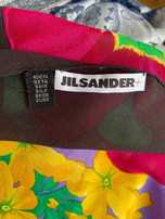 Jil Sander , 100 % Silk, 140/140 cm niepowtarzalna jedwabna chusta