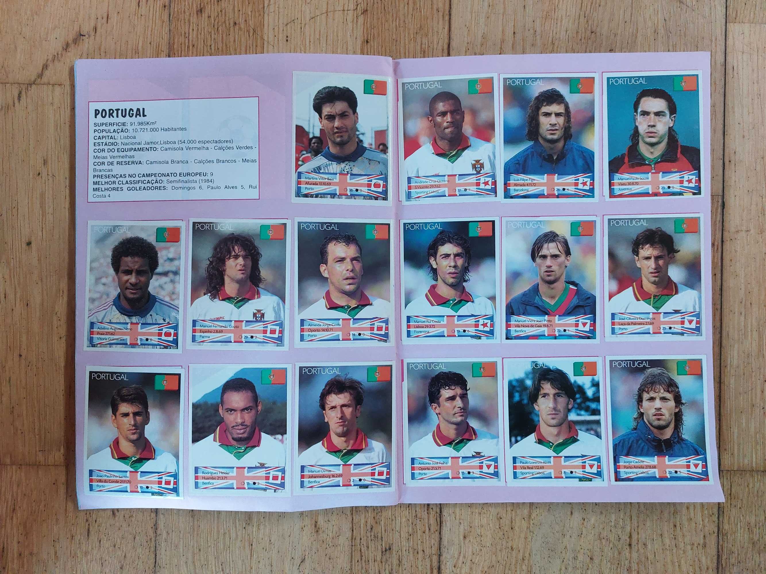 Caderneta de cromos "Eurocup 96" - Completa