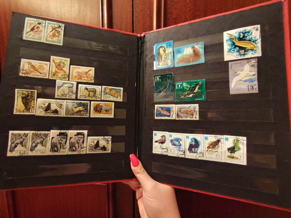 Zestaw 30 znaczków pocztowych zwierzęta ryby ptaki CCCP lata 60/70/80