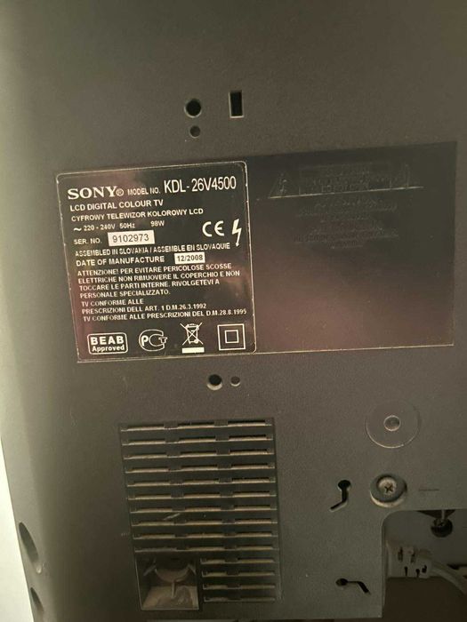 Używany telewizor Sony KDL-26V4500, 32 cale