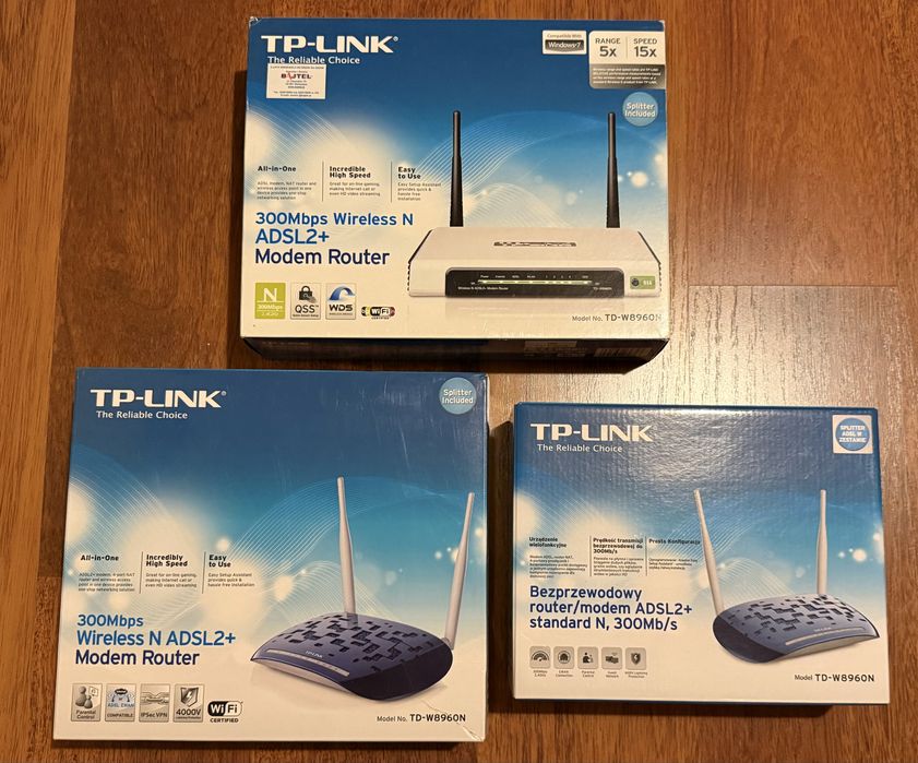 3 routery TP-Link TD-W8960N WiFi ADSL2+