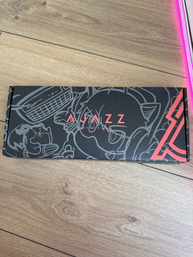 Механічна клавіатура Ajazz Ak680 Purple червоні свічі з Hot-Swap