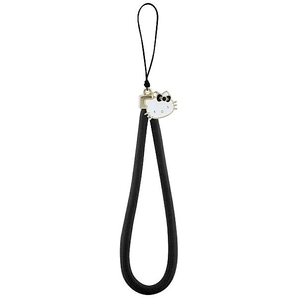 Zawieszka na telefon Hello Kitty Nylon Cord Kitty Head - czarna