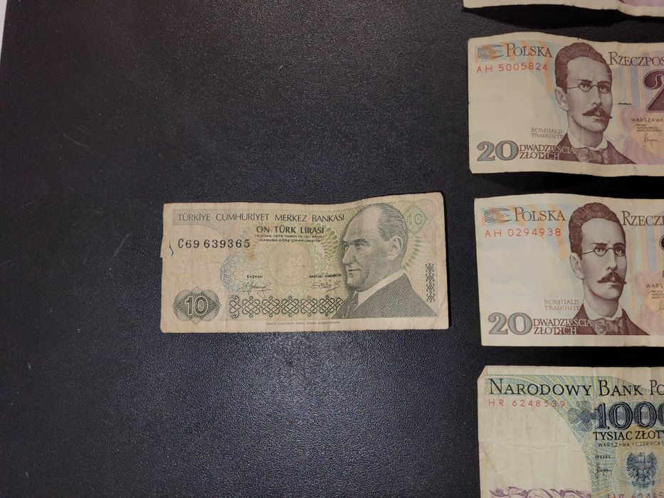 Stare Polskie banknoty + Egipt + Turcja