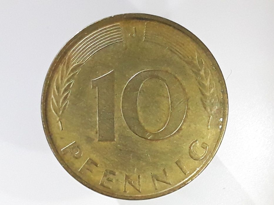 Stare monety. Moneta 10 pfennig / fenigów Niemcy roczniki 1950 do 1994
