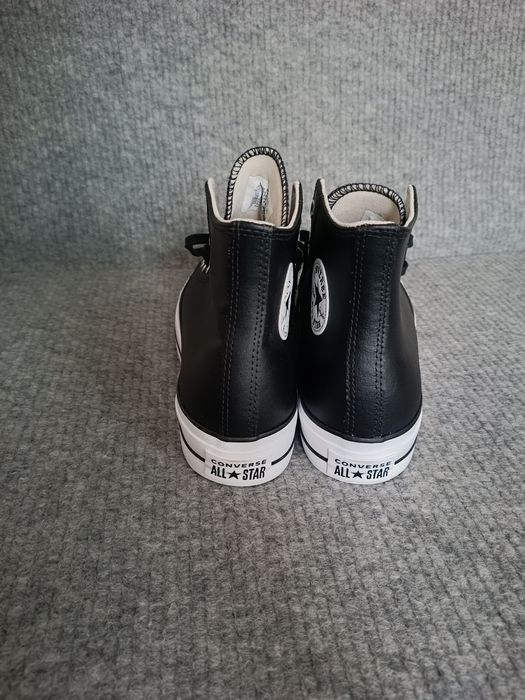 Skórzane trampki z wysoką cholewką