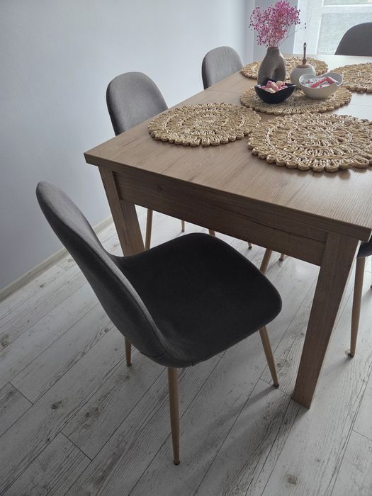 Stół + 6krzeseł +reszta salonu