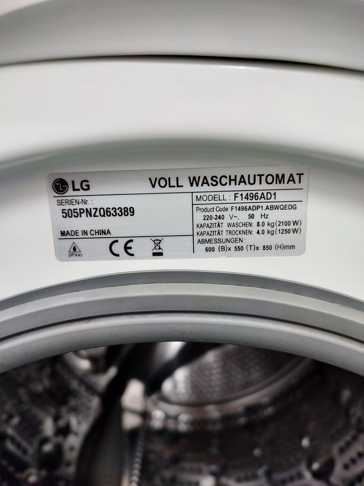 Пральна машина із сушкою LG Wash&Dry 8/4 Inverter Direct Drive 6Motion