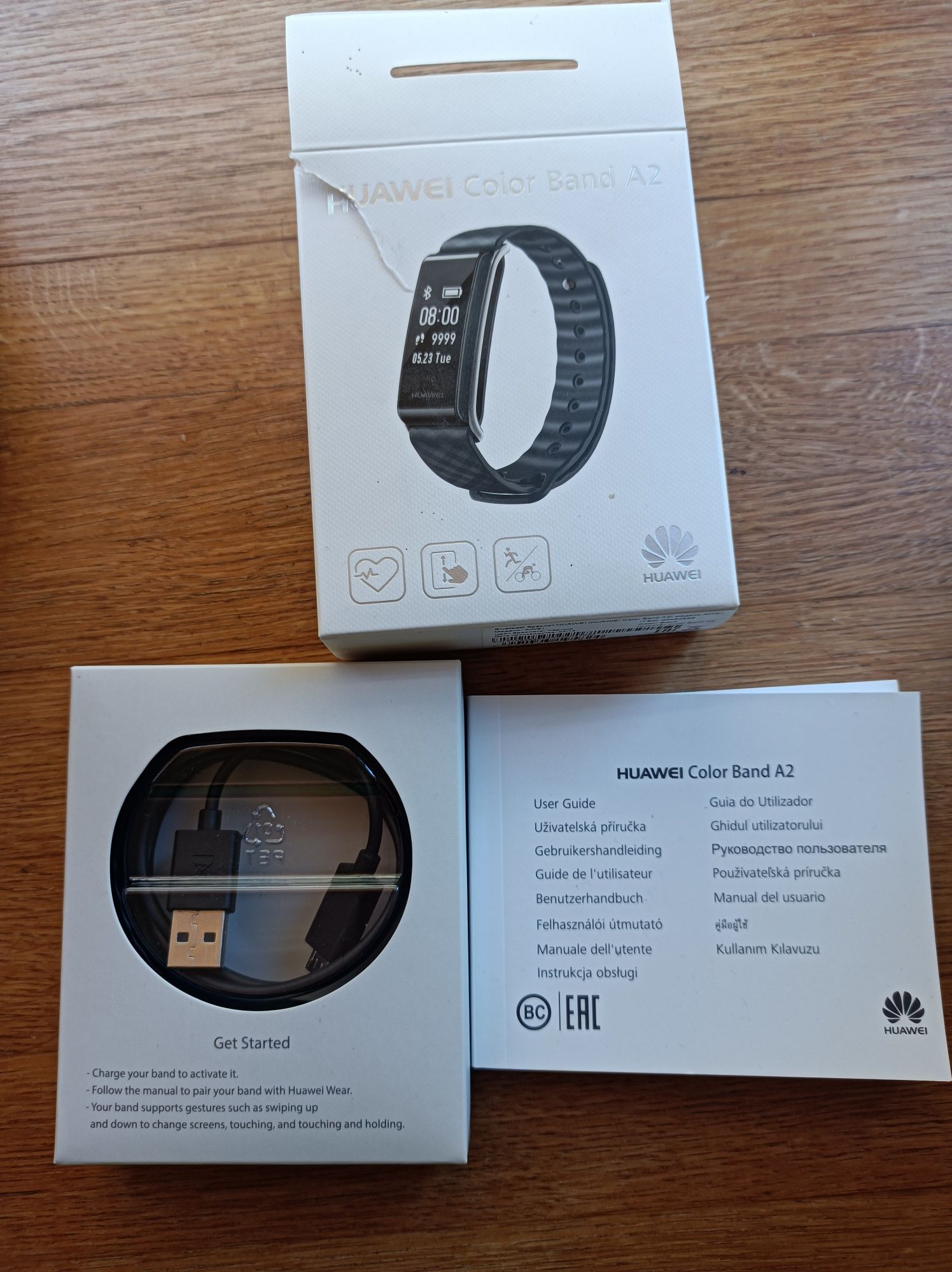 Huawei color band A2 czarny, zegarek, krokomierz, pulsometr...