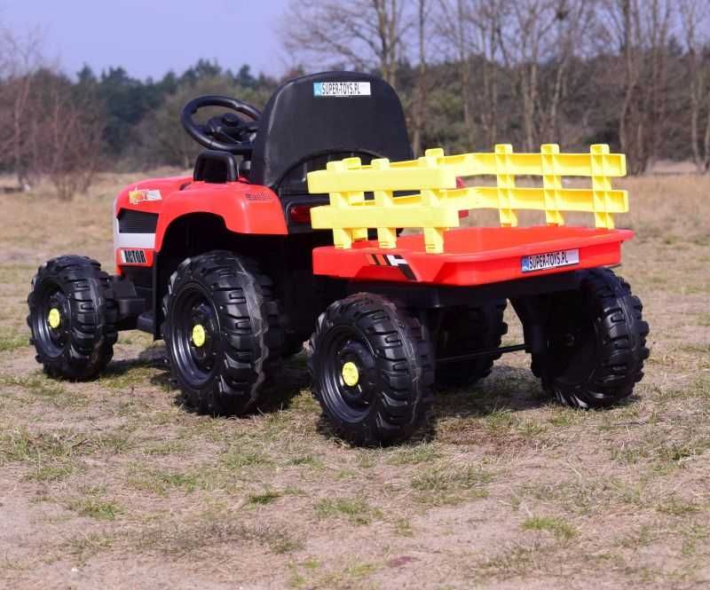 Autko SUPER TRAKTOR FAST Z PRZYCZEPĄ na akumulator pojazd jeździk RC