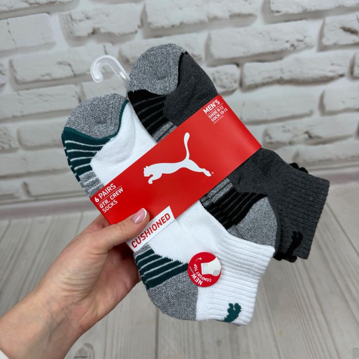 Puma (6 пар) Halt-Terry США! Дуже комфортні шкарпетки