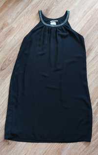 Czarna sukienka na ramiączkach Unique Zabaione