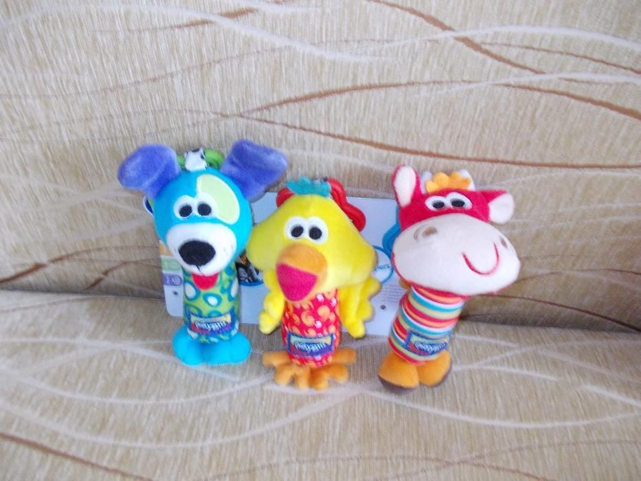 JAK NOWE Playgro 3 szt. Zawieszka, grzechotka, gryzak, sensoryczne zab