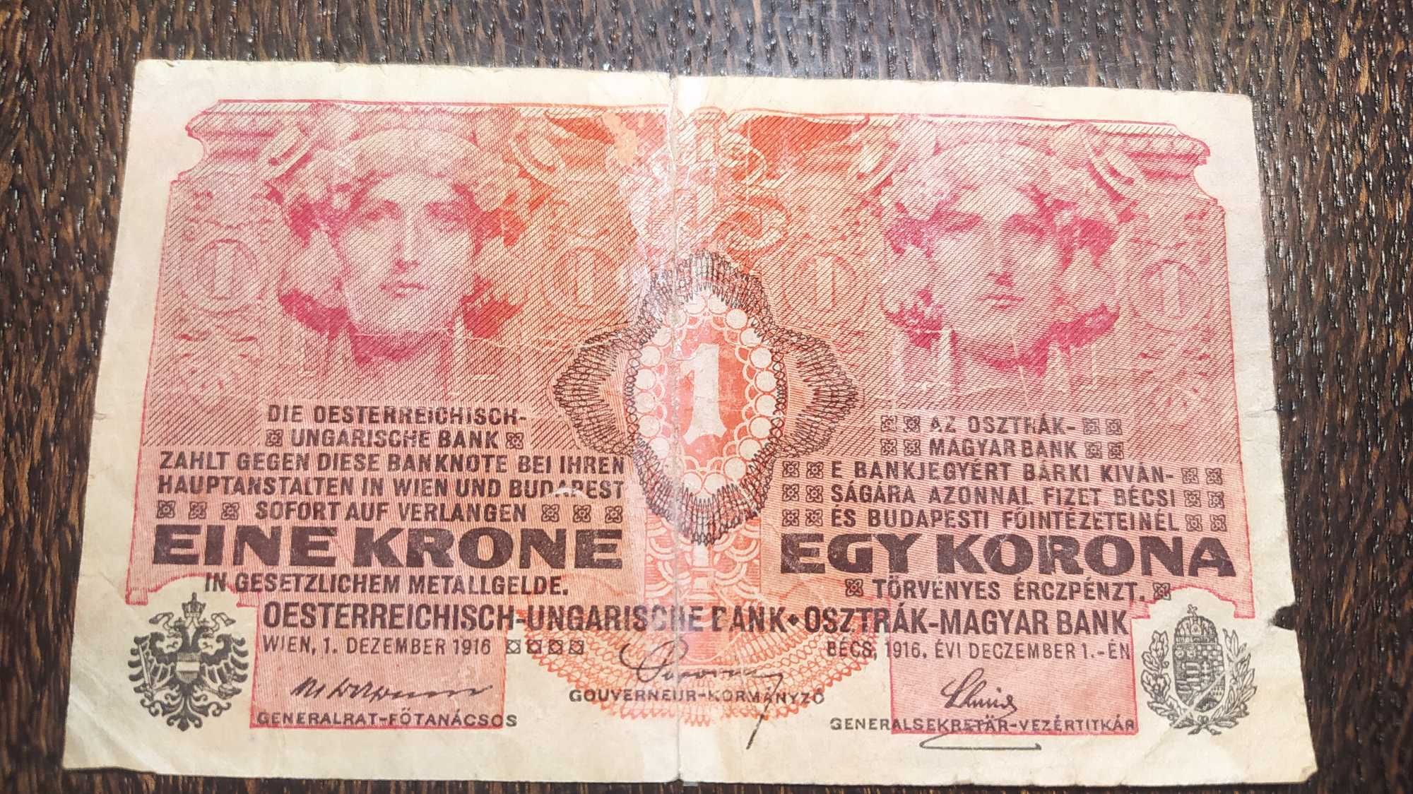 Banknot Austrowęgry 1 Korona 1916 rok