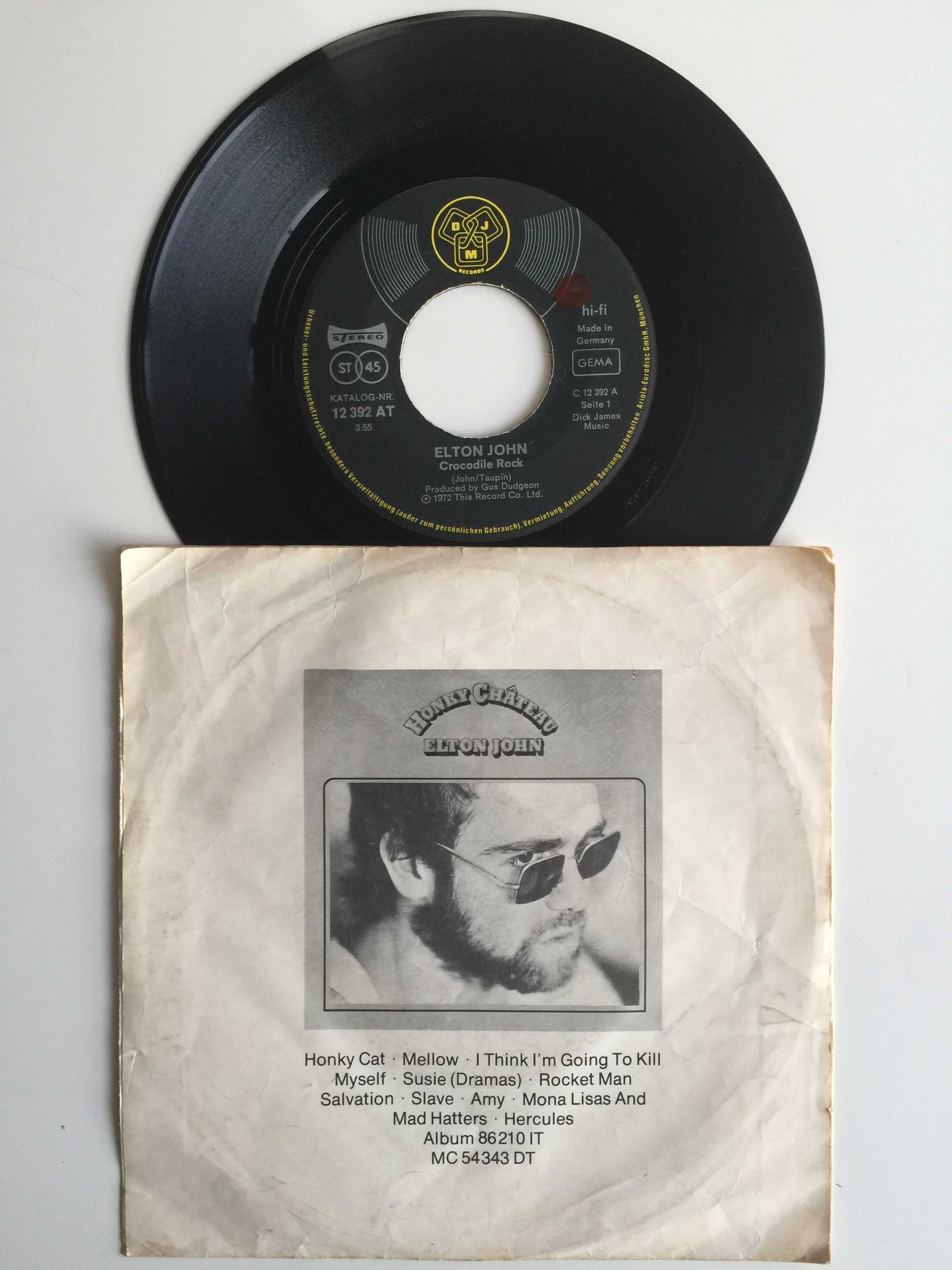 Elton JOHN Crocodile Rock/Elderberry Wine 1972 Germany WINYL
